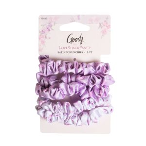 Goody x LoveShackFancy Satin Scrunchies - Happy Thoughts & Ribbon Rosa - 5ct