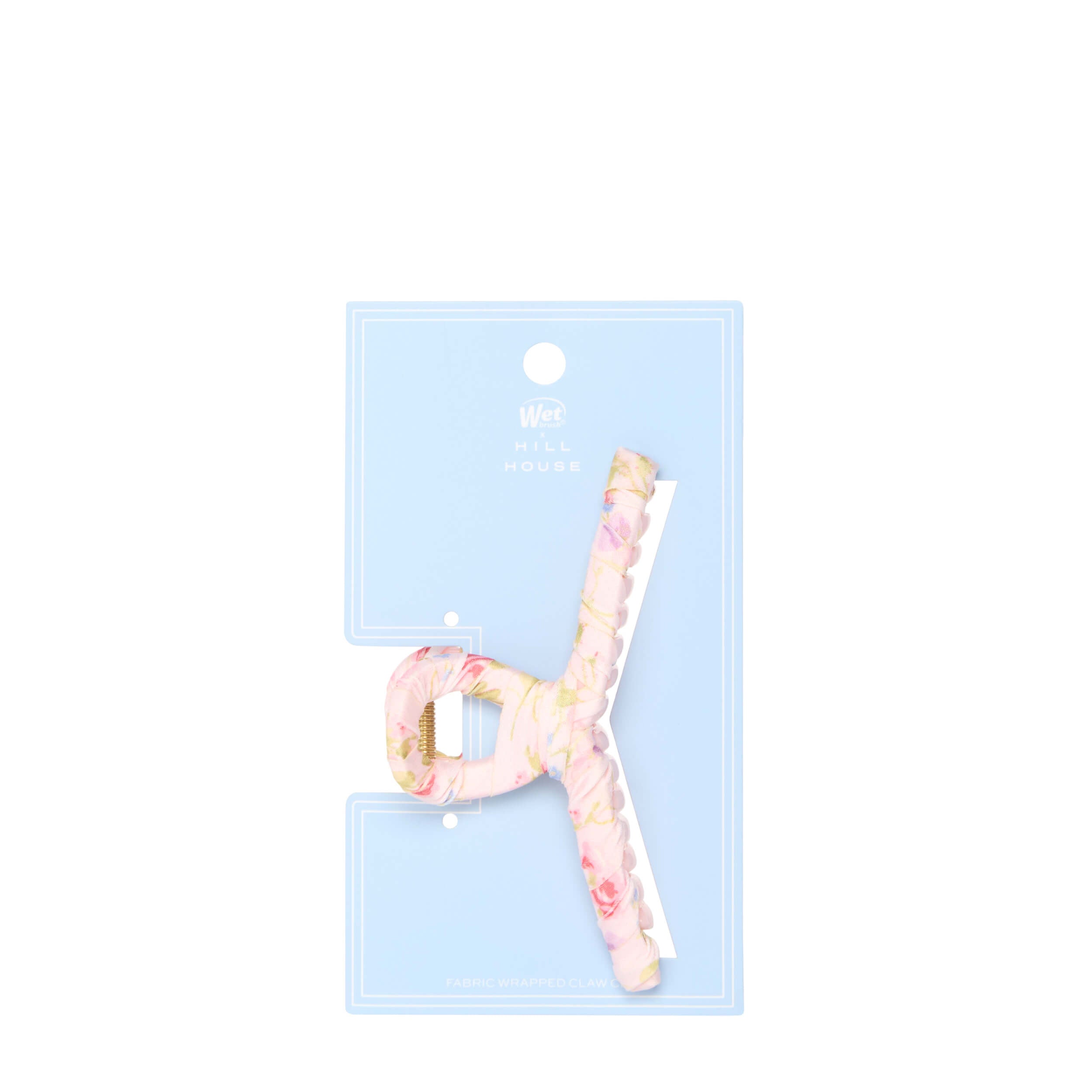 Wet Brush × Hill House Fabric Wrapped Claw Clip - Pink Bluebonnet Floral - Image 6
