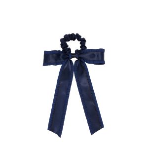 Wet Brush × Hill House Ruffle Bow Scrunchie - Navy