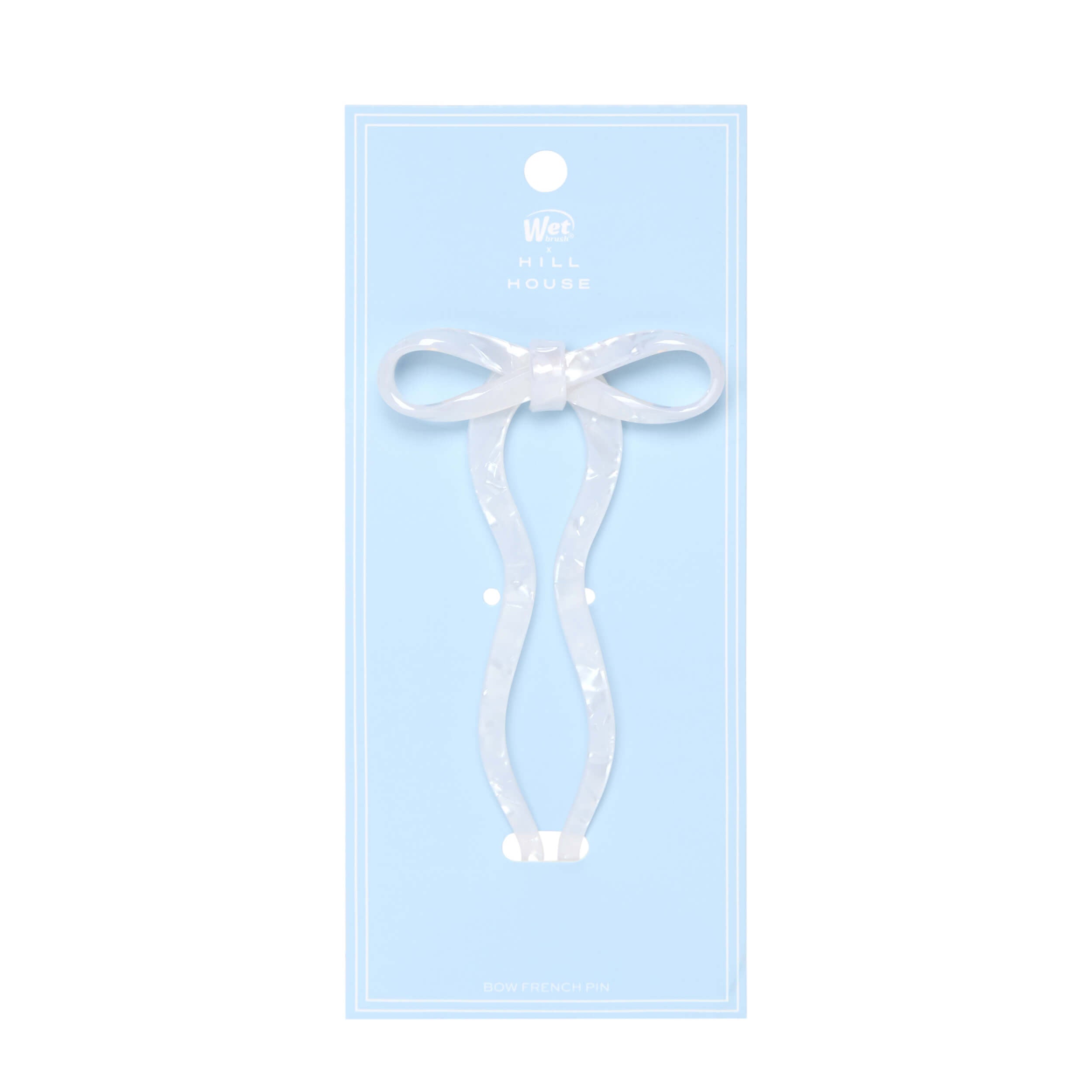 Wet Brush × Hill House Bow French Pin - White Shell - Image 5