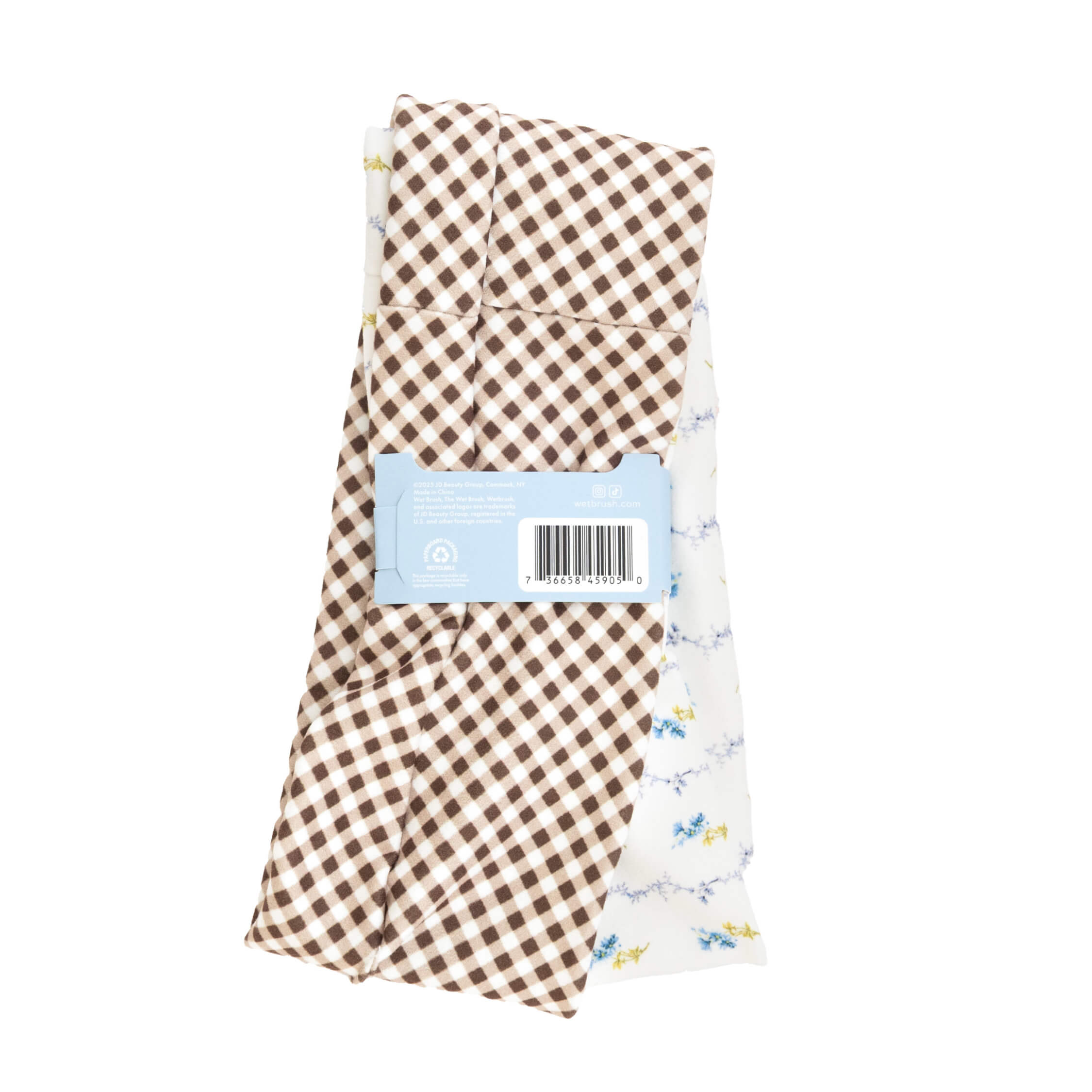 Wet Brush x Hill House Headwraps - Brown Gingham & Bluebell Waltz - 2ct - Image 7