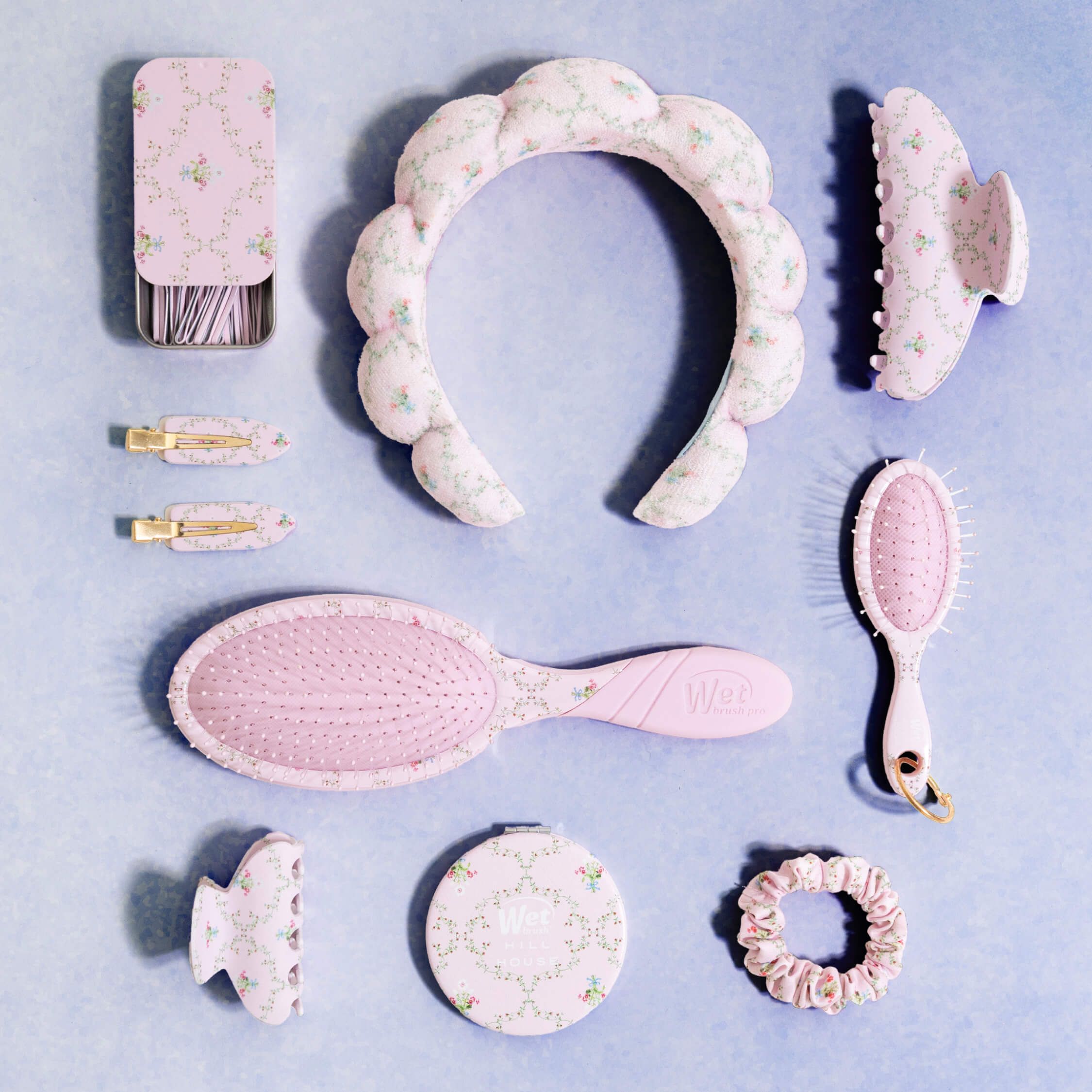 Wet Brush x Hill House Keychain Detangler - Pink Trellis - Image 8